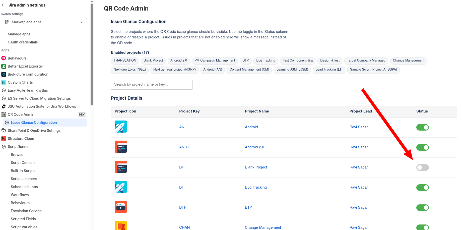 Issue Glance Configuration page