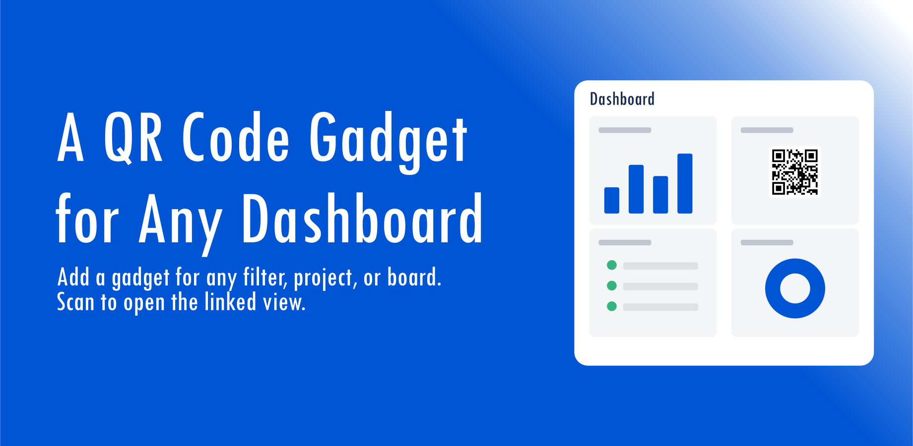 QR code dashboard gadget